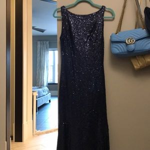 Blue sequence formal/bridesmaids dress